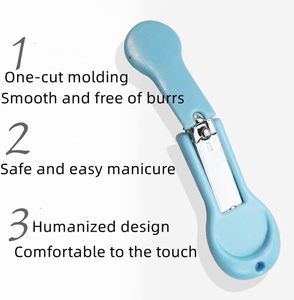 Nouvel ensemble de coupe-ongles de sécurité pour bébés, lame incurvée en acier au carbone, petite mâchoire, coupe-ongles pour doigts et orteils de bébé, avec récupérateur en plastique - Product Image 3