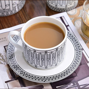 Heco <b>Dinnerware</b> Sets Minimalist Nordic Ceramic Dinner Plates Coffee Set Dishwasher Safe Best Selling Giveaways Royal Black - Product Image 6