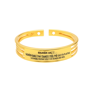 Fashion <b>Bangle</b> 316L Stainless Steel PVD Gold Plating Sustainable Resistant Jewelry for Women and <b>Men</b> - Product Image 2