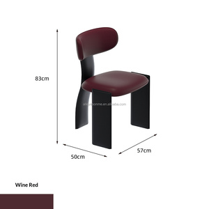 Sedia da Pranzo Moderna Minimalista, Ecologica e Resistente, con Telaio in Acciaio al Carbonio e Cuscino in Pelle Sintetica Ultra, per Casa, Hotel, Caffetteria - Product Image 6