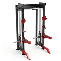 Máquina Smith Comercial Multifuncional con Sistema de Cables para Gimnasio en Casa, Estructura de Entrenamiento Personalizada con Accesorios Opcionales