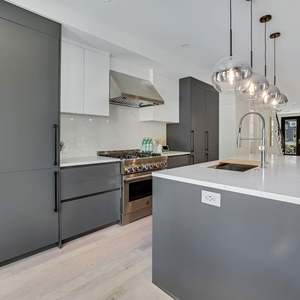 Ensemble de meubles de cuisine modulaire de luxe moderne, norme américaine, matériau du corps en chêne, panneau mélaminé pour villa et appartement - Product Image 6