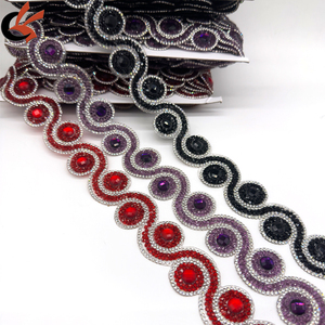 Adorno Decorativo para <span class=keywords><strong>Vestidos</strong></span> de Fiesta, Cuentas de Resina Moradas y Transparentes, Adorno de Pedrería Termoadhesivo - Product Image 4