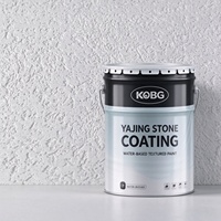 Revêtement en stuc texturé 3D haute performance KOBG, peinture artistique en pierre de cristal Ya, peinture décorative pour murs intérieurs, peinture en stuc à texture rugueuse