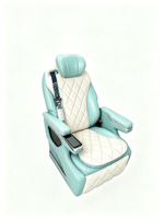 Siège de Capitaine Inclinable de Luxe en Cuir Vert Menthe Premium pour MPV, Van, SUV avec Contrôle par Écran Tactile – Siège de Modification Automobile