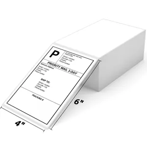 Wholesale Custom Waterproof 4 X 6 Direct Thermal Shipping Labels Paper For 4x6 Thermal Printers