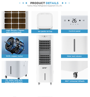 Chine usine Portable batterie évaporatif climatiseur télécommande en plastique ventilateur refroidisseur d'air 25L réservoir d'eau 3 vitesses maison