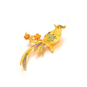 AA0D010004 Gold Premium Custom Estilo antiguo Broche de tornillo de rama alta Au999 Boda 14g - Product Image 2