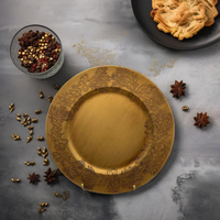 Assiettes de présentation en PP durables de luxe pour mariages et banquets royaux Style oriental de la maison-Plats et assiettes durables pour les fêtes
