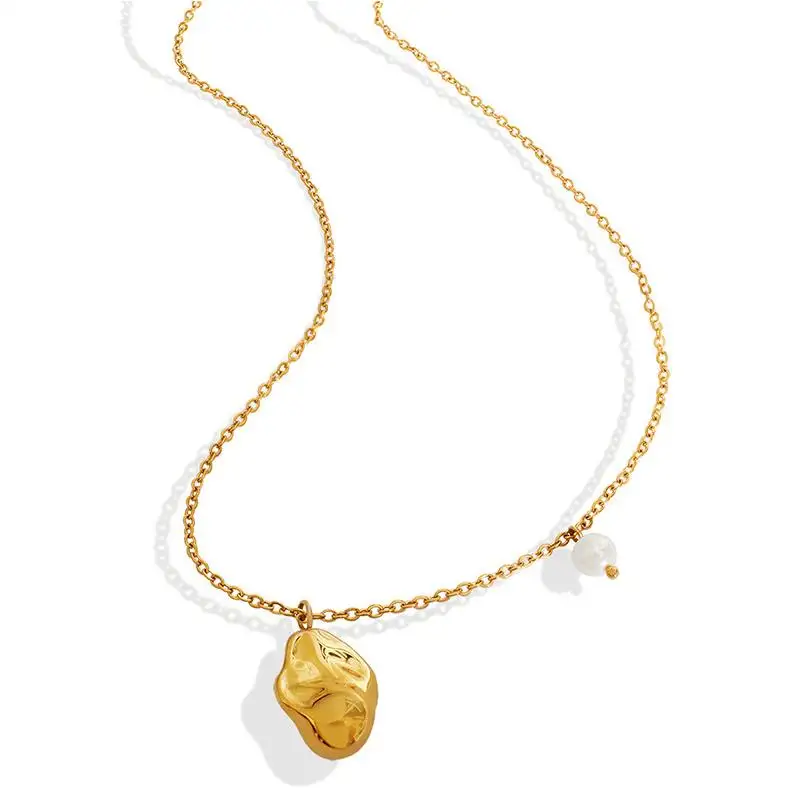 قلادات عصرية من المجوهرات للنساء عقد ذهبي 14 و18 قيراط مصنوع يدويًا من الذهب عقد اليمن 925