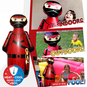 Saco de Boxeo Inflable de 47 Pulgadas para Niños, Relleno de Arena, Juguete de Boxeo Rebotable para Fiestas de Cumpleaños de Ninja, Juegos en Interiores - Product Image 6
