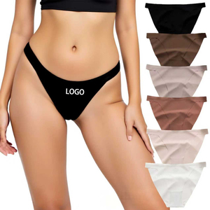 Intimo Sexy da Donna in Seta Ghiaccio Senza Cuciture Personalizzato, Vendita Calda, con Apertura in Cotone, Sottile <span class=keywords><strong>e</strong></span> Traspirante, <span class=keywords><strong>Perizoma</strong></span> <span class=keywords><strong>e</strong></span> <span class=keywords><strong>Tanga</strong></span> - Product Image 1
