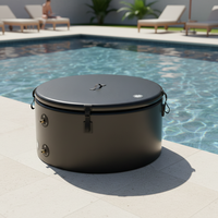 Baignoire ronde gonflable portable pour fête aquatique en plein air, 4 à 6 personnes, 200*80 cm, relaxation, bain froid