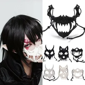 Masque Dragon et Loup-garou Japonais pour Halloween, Cosplay, Squelette d'Animal, Unisexe, Fête en Plastique