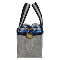 Sac isotherme de luxe en feutre pour bière, portable, maintien au chaud et au froid, ouverture facile pour pique-nique, camping, fêtes en extérieur