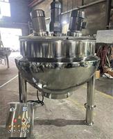 Marmite de cuisson à agitation verticale à deux sens, chauffage à vapeur, gaz ou électrique, 500 L, avec enveloppe chauffante