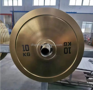 تصميم جديد مطلي بالذهب ألواح الحديد للياقة البدنية معدات الوزن الصلب الأوزان الحرة - Product Image 5