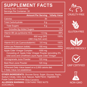 SOLOTREE Gummies Vinaigre de Cidre de Pomme Bio Kéto pour la Perte de Poids, 100% Pures et Naturelles, Vegan, pour Femmes et Hommes - Product Image 5