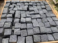 Pavés en granit noir G654 pour patio, pavés circulaires en granit pour allée, pavés en granit pour bricolage, prix de gros abordable