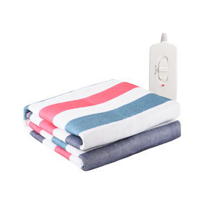 Couverture chauffante électrique à rayures claires <span class=keywords><strong>en</strong></span> tissu polyester 408g, à bas prix, économe <span class=keywords><strong>en</strong></span> énergie 220V, pour lit, <span class=keywords><strong>en</strong></span> promotion - Product Image 1