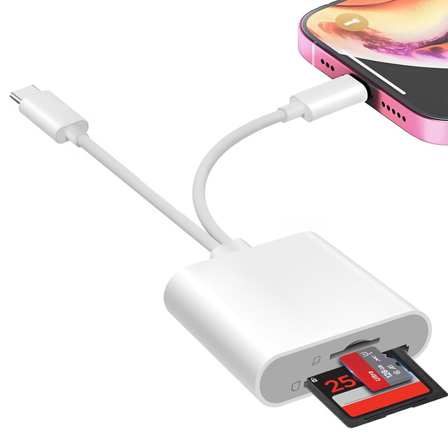 High Speed Portable 2 in 1 SD and TF Card Adapter Dual card slot Connector SD CF Memory Card compatible Reader