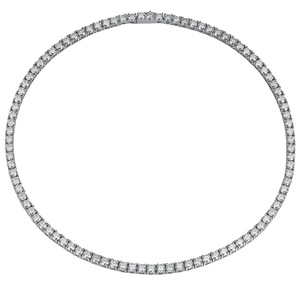 Dây chuyền tennis Moissanite 3mm 4mm bạc 925, khóa giấu, unisex, kiểu đá lấp lánh, một hàng, bán buôn, đặt làm riêng - Product Image 5