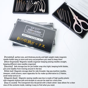 Caja Organizadora de Agujas Magnéticas, Estuche <span class=keywords><strong>para</strong></span> Almacenamiento de Alfileres, Plástico Ligero, Ecológico, Duradero, Accesorio de Costura con <span class=keywords><strong>Terciopelo</strong></span> Negro - Product Image 2