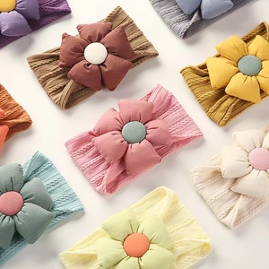 Kids Hair Accessories <strong>Baby</strong> Girl Newborn <strong>Headband</strong> Stretch Flower Hairbands Hair Bow Nylon <strong>Headbands</strong> For <strong>Baby</strong> - Product Image 2