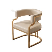 Fauteuil de coiffure de luxe léger, sensation haut de gamme, accoudoirs en tissu, pour usage domestique, salons de beauté, hôtels, salons de manucure, chaise client