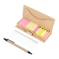 Bloc de Notas Adhesivas Multifuncional Creativo Personalizado, Notas Adhesivas en Caja Larga con Regla y Bolígrafo