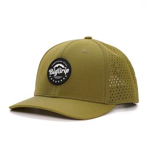 หมวกแก๊ปแบบ snapback ผู้ชาย 6 แผง ผลิตตามสั่ง ผ้าแห้งเร็ว พร้อมแผ่นยาง  งานเลเซอร์  ไนลอน  สำหรับกอล์ฟ  ขายส่ง - Product Image 4