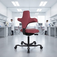 Chaise ergonomique à selle avec dossier, tabouret roulant réglable pour clinique dentaire et salon de beauté