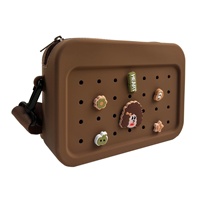 Sac de rangement carré en silicone, nouveau design transfrontalier, style frais et doux, avec trous pour jeux, sac de téléphone horizontal, idéal pour un usage quotidien
