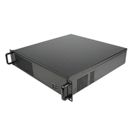 Ventilateur de boîtier d'ordinateur PC industriel 19 pouces 2U Facteur de forme ATX Profondeur courte 7 emplacements PCIE Serveur Rackmount avec stock