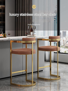 Chaise de <span class=keywords><strong>bar</strong></span> de style européen de luxe pour la maison hôtel populaire pour les cafés réception tabouret de <span class=keywords><strong>bar</strong></span> à l'arrière pour bijouterie - Product Image 4
