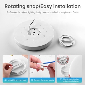 Cảm biến thông minh <span class=keywords><strong>LED</strong></span> trần ánh sáng tự động hồng ngoại Radar điều khiển âm thanh kích hoạt bằng giọng nói cầu thang hành lang lối vào ánh sáng - Product Image 4