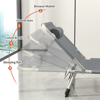 Lit simple moderne pliable en métal, portable, pour bureau, camping, station de travail, sieste, chaise longue, lit d'appoint, pause déjeuner, chambre et extérieur