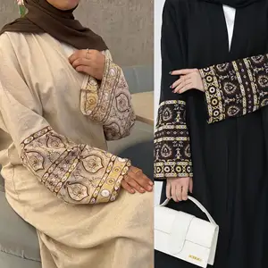 621 ขายส่งสินค้าใหม่ยาวAbayaชุดกิโมโนFemmeมุสลิมเสื้อสเวตเตอร์ถักสุภาพสตรีอิสลามมุสลิมLourd Robes