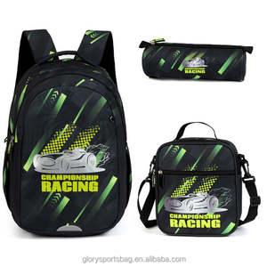 Sac à dos scolaire 3 en 1 de haute qualité personnalisé BSCI, sacs à dos de football pour garçons, sacs à dos scolaires pour enfants avec sac à déjeuner et trousse à crayons - Product Image 2