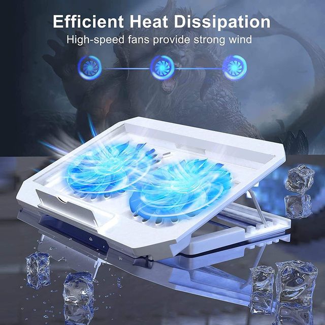 Cross-border Hot Q100 Metal Air-Cooled Laptop Radiator Dual Fan Speed Control Lifting Game Cooling Pad Ultra-quiet