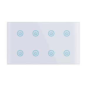 EU wifi 4 gang ánh sáng chuyển đổi thông minh + Fan chuyển đổi Glass Bảng điều chỉnh 8 gang on/off hỗ trợ tuya cuộc sống thông minh - Product Image 4