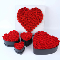 Vente en gros de roses éternelles faites à la main, formes et tailles personnalisables, boîte cadeau - Fleurs éternelles pour la fête des mères, fleurs infinies
