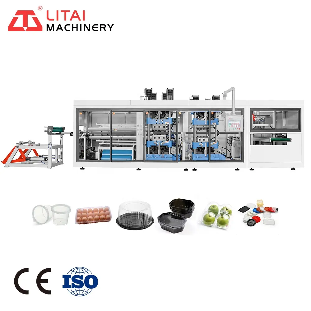 Termoformatrice per vaschette per uova in plastica completamente automatica per contenitori per alimenti