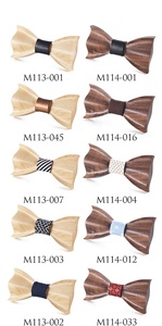 Noeud papillon pour enfants en <span class=keywords><strong>bois</strong></span> naturel fait à la main pour les fêtes - Product Image 3