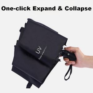 Parapluie automatique 8 baleines pliable en 3 sections avec logo personnalisé, idéal pour cadeaux d'affaires, usage quotidien et promotion d'événements - Product Image 4
