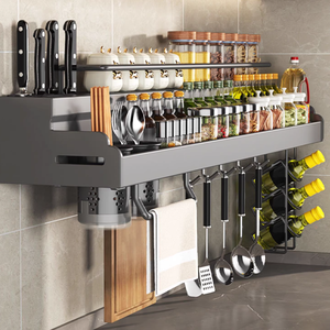 Rak piring STAINLESS STEEL multifungsi, rak dapur keranjang ganda lapisan ganda - Product Image 1