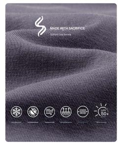 CNSHELL 245gsm Oversized 100% algodón camiseta <span class=keywords><strong>Coll</strong></span> Feel Sorona manga corta función antibacteriana para actividades al aire libre - Product Image 4