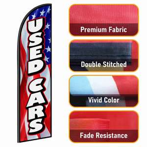 2.5*11.5 FT USED CARS USA High Quality Custom Feather <b>Flags</b> Beach <b>Flag</b> for Beach Party and Advertising Promotions - Product Image 5
