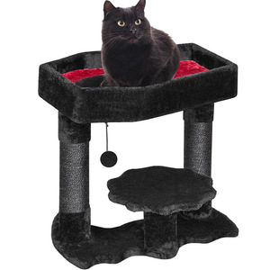 <span class=keywords><strong>Amazon</strong></span> ahşap kedi daire paletli yatak tabut için dayanıklı Sisal kapma ayağı üst satış ile geniş yarasa şeklinde kedi ağacı - Product Image 6