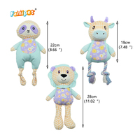 Jouet en peluche couineur pour chien Famipet, nouveau design printanier coloré avec animaux, mignon, doux et froissé, fabriqué sur mesure